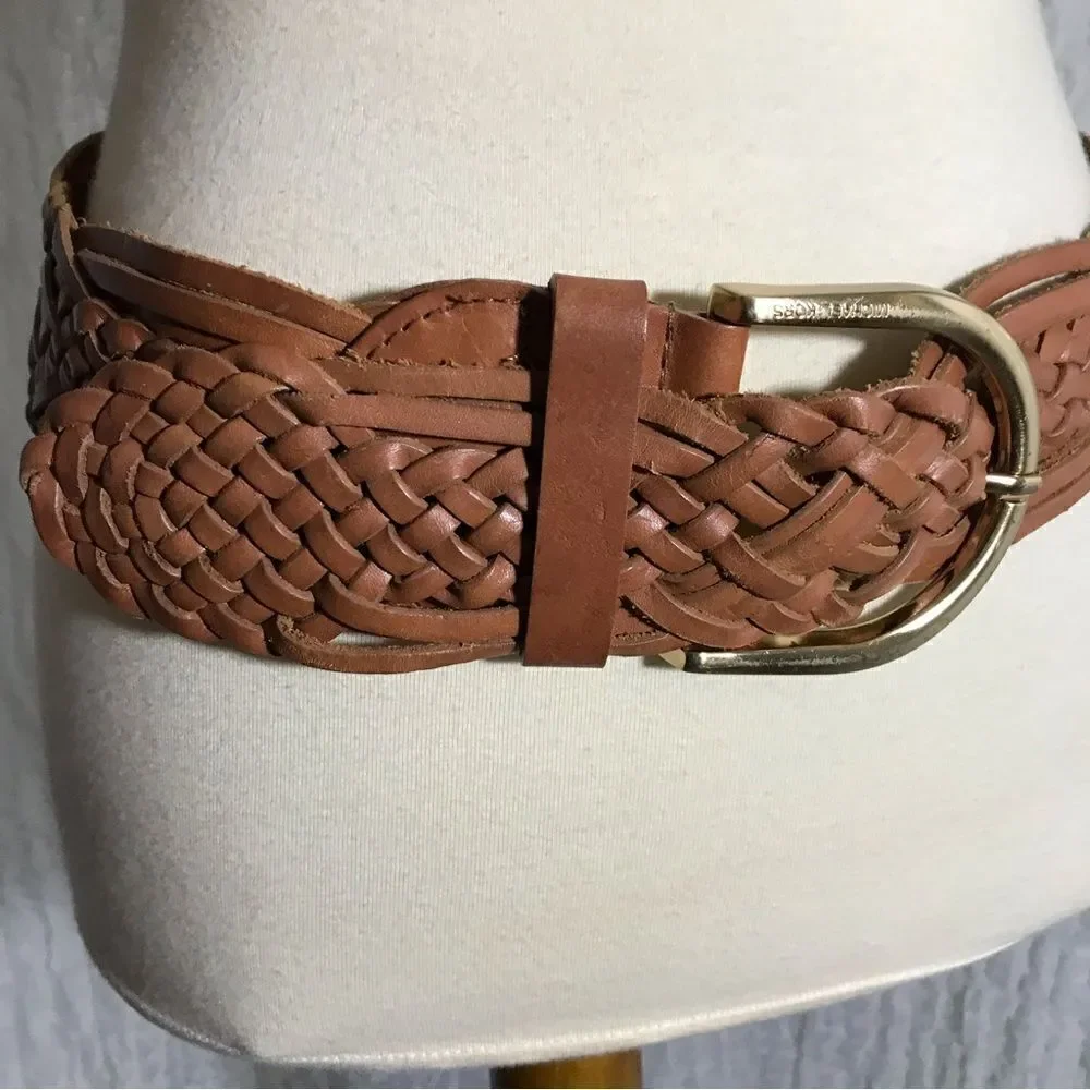 Michael Kors Braided Leather Belt Size Small